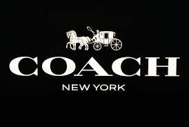 Logo of Coach featuring a horse-drawn carriage with the word 'COACH' and 'New York' beneath it on a black background.