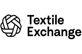 Logo of Textile Exchange, featuring a stylized textile ball and the words 'Textile Exchange'.