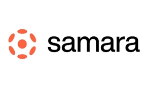 Logo of Samara featuring a stylized red and orange orb next to the lowercase text 'samara'.