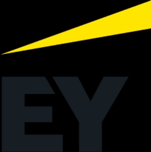 This is the logo of EY, a global professional services firm.