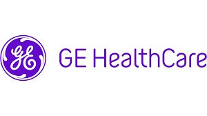 The image shows the logo of GE Healthcare, featuring the GE monogram inside a purple circle next to the text 'GE Healthcare'.