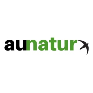 A logo featuring the word 'aunatur' with a stylized swallow silhouette.