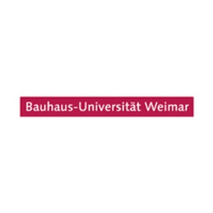 Logo of Bauhaus-Universität Weimar on a solid background.
