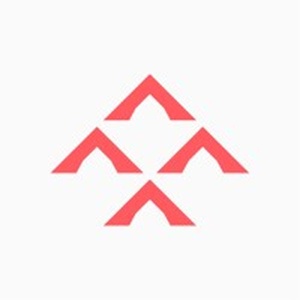 A minimalist logo consisting of four triangular shapes arranged in a square pattern.
