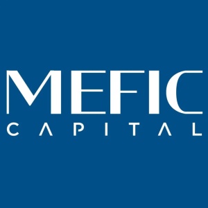 This image features a logo with the text 'MEFIC CAPITAL' on a blue background.
