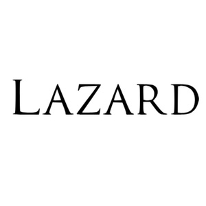 This image features the word 'LAZARD' in a stylized font.