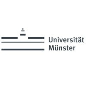 Logo of the University of Münster, featuring stylized buildings and text.