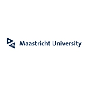 Logo of Maastricht University featuring stylized letters 'UM' inside a rectangle with the full university name underneath.