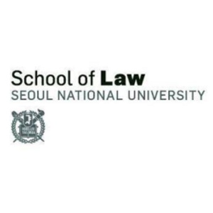 Logo of the School of Law at Seoul National University featuring a crest and the name of the institution.