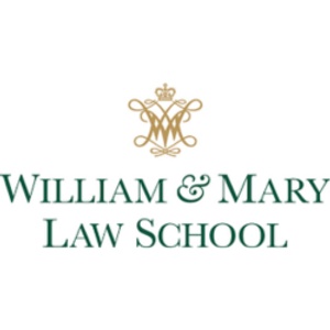 Logo of William & Mary Law School featuring a crown icon above the text.