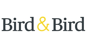Logo of Bird & Bird, featuring the company name in gray and an orange ampersand.