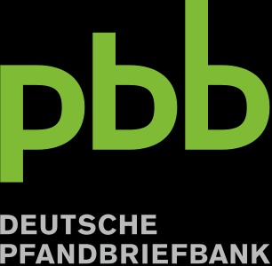 Logo of Deutsche Pfandbriefbank with green and black text on a white background.