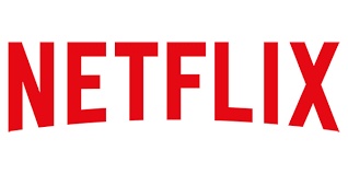 The logo of Netflix, featuring bold red text on a white background.