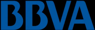 The image displays the blue logo of BBVA.