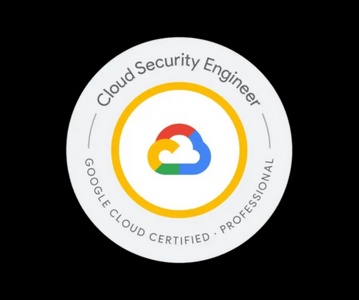 Logo of Google Cloud Certified for a Cloud Security Engineer.
