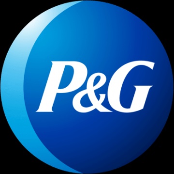 Logo of Procter & Gamble featuring a blue sphere with 'P&G' initials in white.