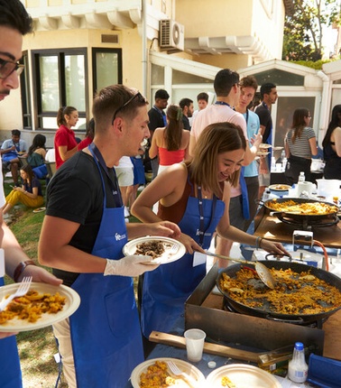 IE students cooking at IE Graduate summer program