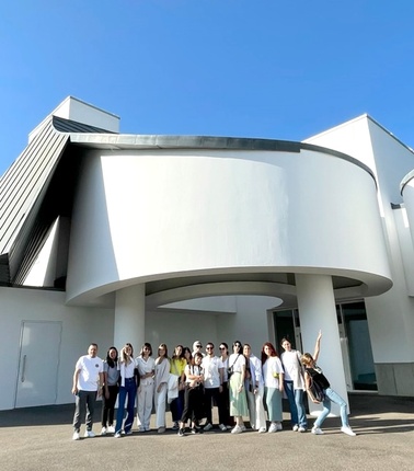 a group of architecture & design students pose for the camera