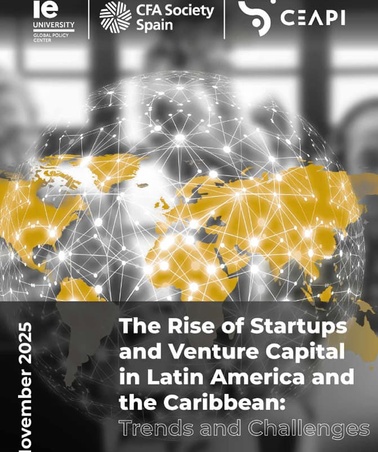 A graphic depicting the rise of startups and venture capital in Latin America and the Caribbean.