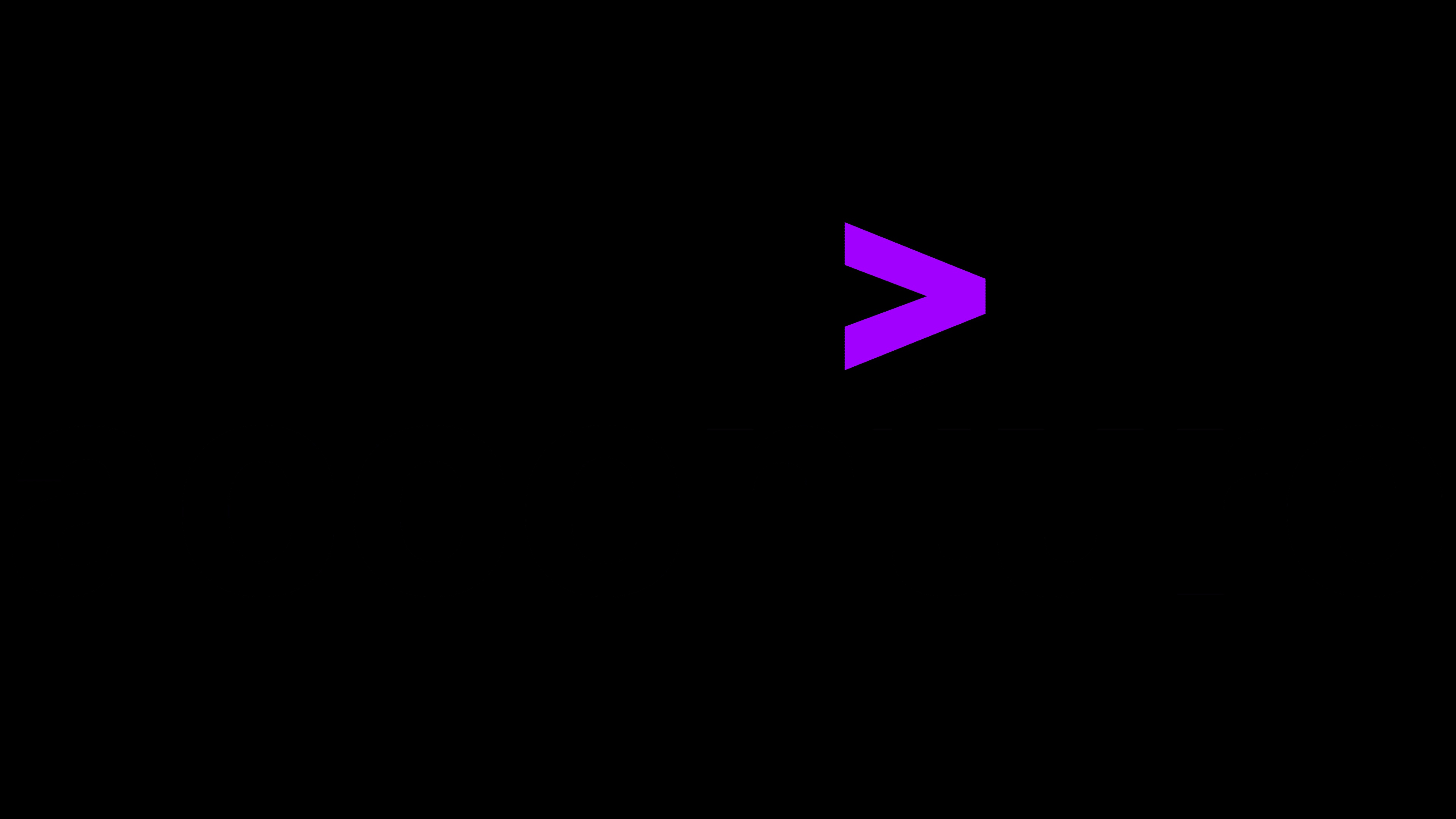 A simple graphic with a bright pink arrow pointing right on a black background.