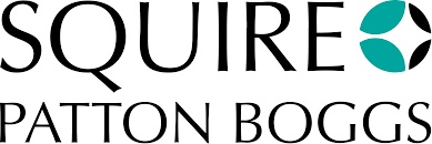 Logo of Squire Patton Boggs, featuring the name in bold black letters and a stylized green and blue globe icon.