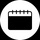 A simple black calendar icon on a white background.