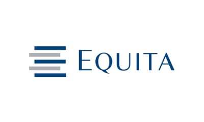 This image features a logo with the word 'EQUITA' and horizontal lines in varying shades.