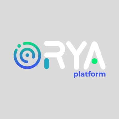 A logo featuring the word 'RYA' with a stylized design incorporating a circular motif and dots in shades of blue and green.