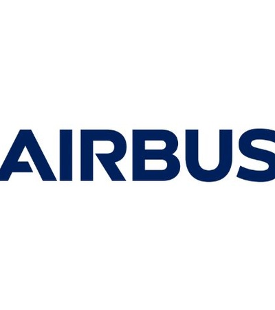 This image features the logo of Airbus in a simple design.