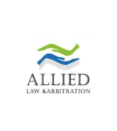 This image features a logo for a legal and arbitration firm named Allied.