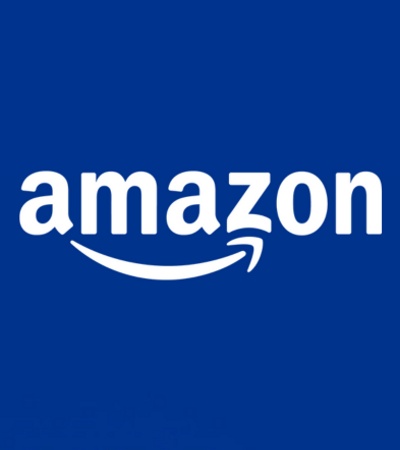 The logo of Amazon featuring the word 'amazon' in lowercase letters with a curved arrow underneath.