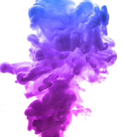 blue and purple smoke