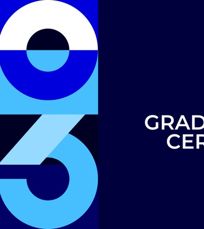 A promotional image for the graduation ceremony at IE University.