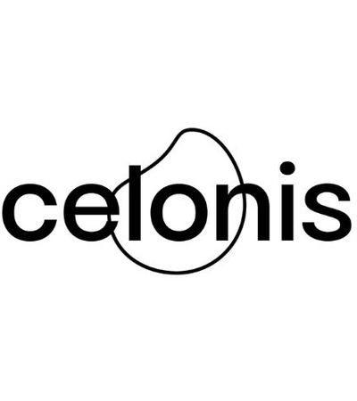 A logo featuring the word 'celonis' with a unique design element.