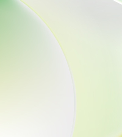 A minimalistic abstract image featuring soft green and white curves.