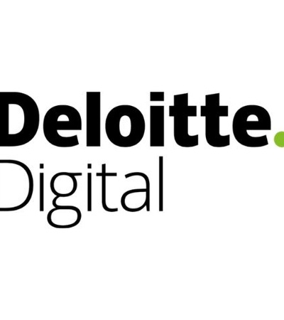 This image features the logo of Deloitte Digital, a professional services firm.