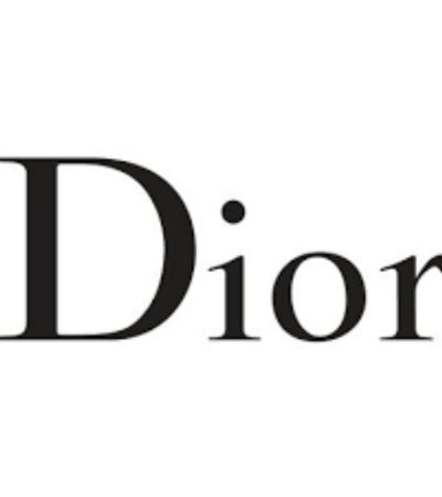 The logo of the luxury fashion brand Dior.