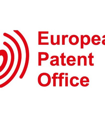Logo of the European Patent Office in red.