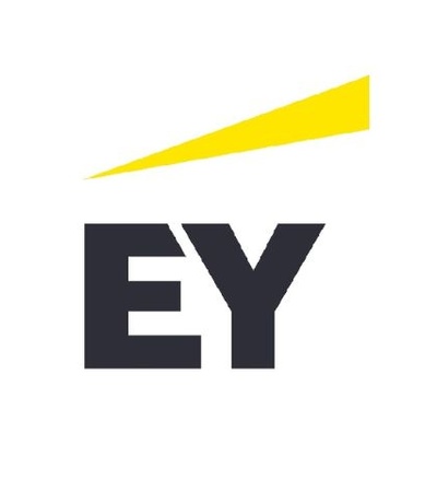 This image features the logo of EY, a multinational professional services firm.