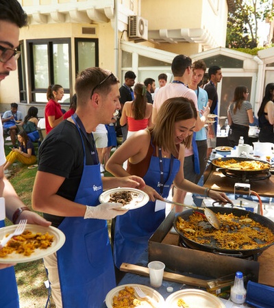 IE students cooking at IE Graduate summer program