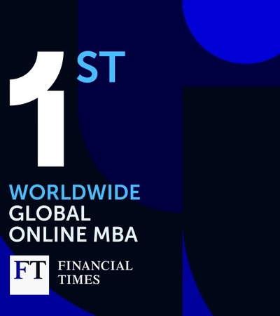 IMAGE with design of the Global Online MBA 1st in ranking financial times