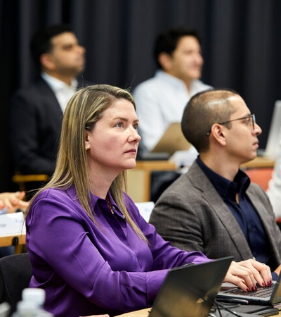 Global Executive MBA student during a class