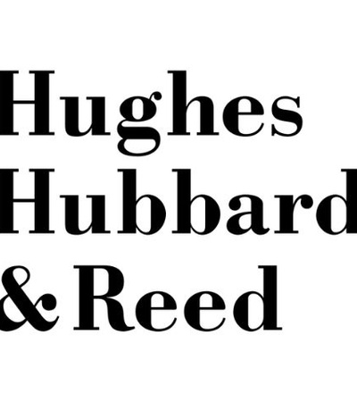The image features a stylized text logo with the name 'Hughes Hubbard & Reed'.