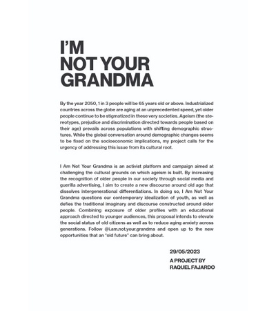 I Am Not Your Grandma - Student Project | IE University