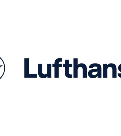This is the Lufthansa logo featuring a stylized bird in flight.