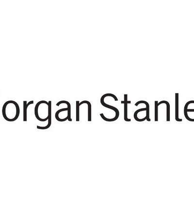 The image features the name Morgan Stanley in a simple font.