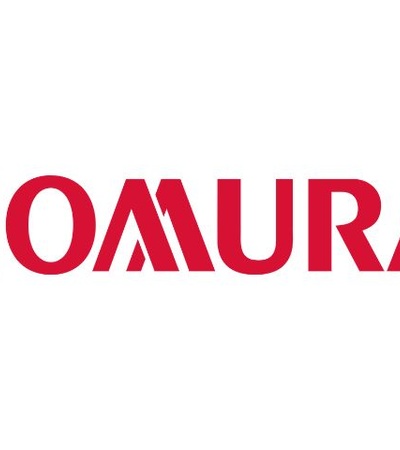 This image features a prominent logo of Nomura in bold red letters.