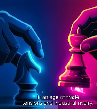 A visual representation of a chess match highlighting competition and strategy.