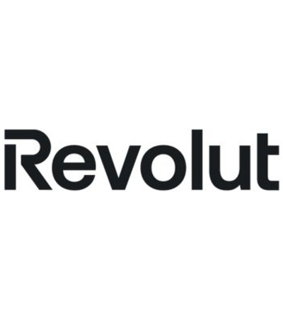 A logo design featuring the word 'Revolut' in a modern font.