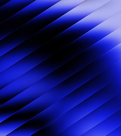 An abstract digital artwork featuring blue diagonal lines against a dark background.